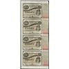 Image 1 : Uncut Sheet of (4) State of Louisiana Baby Bond Obsolete Notes