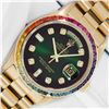 Image 2 : Rolex Men's 18K Yellow Gold Diamond and Gemstone Day Date Presidential Wristwatch