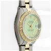 Image 9 : Rolex Ladies Two Tone Green Diamond Datejust Wristwatch