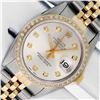 Image 1 : Rolex Men's Two Tone Silver Diamond Datejust Wristwatch