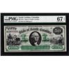 Image 1 : 1872 $50 State of South Carolina Obsolete Note PMG Superb Gem Unc 67EPQ