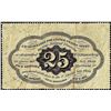 Image 2 : July 17, 1862 First Issue Twenty-Five Cents Fractional Currency Note Perforated