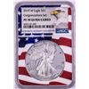 Image 1 : 2019-W $1 Proof American Silver Eagle Coin NGC PF70 Ultra Cameo Congratulations Flag