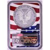 Image 2 : 2019-W $1 Proof American Silver Eagle Coin NGC PF70 Ultra Cameo Congratulations Flag