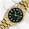 Image 2 : Rolex Men's 18K Yellow Gold Diamond Day Date Presidential Wristwatch with Rolex Box