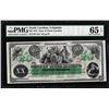 Image 1 : 1872 $20 State of South Carolina Obsolete Note PMG Gem Uncirculated 65EPQ