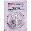 Image 1 : 2001 $1 American Silver Eagle Coin PCGS MS69 First Strike