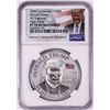 Image 1 : 2020 Cameroon 1000 Francs High Relief Donald Trump Silver Coin NGC PF70 Ultra Cameo