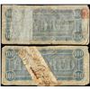 Image 2 : Lot of (2) 1864 $100 Confederate States of America Notes - Damaged