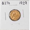 1929 $2 1/2 Indian Head Quarter Eagle Gold Coin