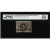 Image 1 : 1863 Second Issue 5 Cent Fractional Currency Note Fr.1233 PMG About Uncirculated 55