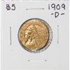 Image 1 : 1909-D $5 Indian Head Half Eagle Gold Coin