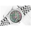 Image 2 : Rolex Men's Stainless Steel Tahitian MOP Roman Datejust Watch