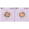 Image 1 : Lot of 2015-2016 $5 American Gold Eagle Coins