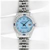 Image 2 : Rolex Ladies Stainless Steel Diamond & Sapphire Datejust Wristwatch