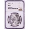 Image 1 : 1878-S $1 Morgan Silver Dollar Coin NGC MS63