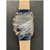Image 2 : NEW MENS LATOR CALIBRE L400 CHRONOGRAPH WATCH, SUB DIALS & DATE FUNCTION, BLUE DIAL & LEATHER STRAP
