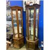 Image 1 : 2 3 TIER CURIO CABINETS WITH INTERNAL LIGHTS 69" TALL