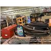 Image 2 : ASSORTED ITEMS INCLUDING; SUMP PUMP, GARDEN HOSE, 12V TIRE PUMP, INVERTER, TOOLBOX & MORE