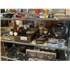 Image 1 : ASSORTED ITEMS INCLUDING; CLOCK, FIGURINES, STICKERS, MOTORCYCLE HELMET & MORE