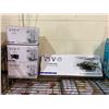 Image 1 : 3 BLACK CPU CARTS & 22" GLASS MONITOR RISER