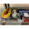 Image 2 : ASSORTED ITEMS INCLUDING; TOOLBOXES WITH CONTENTS, BENCH GRINDER, EXTENSION CORD & MORE