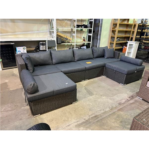 SARAH GREY U-SHAPE 122"W PATIO SET