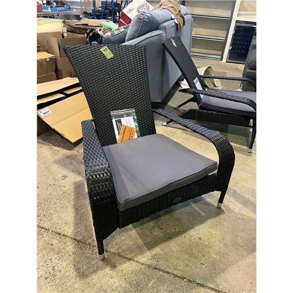 PATIO FLARE MUSKOKA BLACK PATIO CHAIR