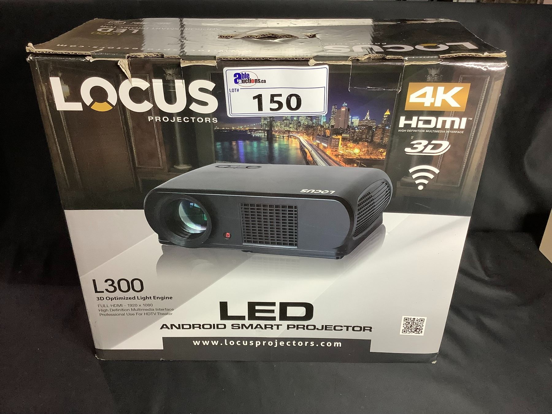 Locus Projectors LOCUS PROJECTORS LED ANDRIOD SMART PROJECTOR MODEL L300 - Able Auctions