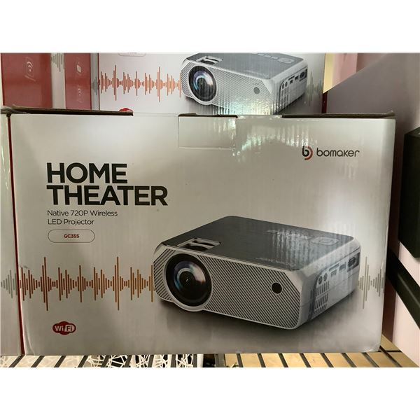 *NEW* BOMAKER HOME THEATER NATIVE 720P WIRELESS LED PROJECTOR