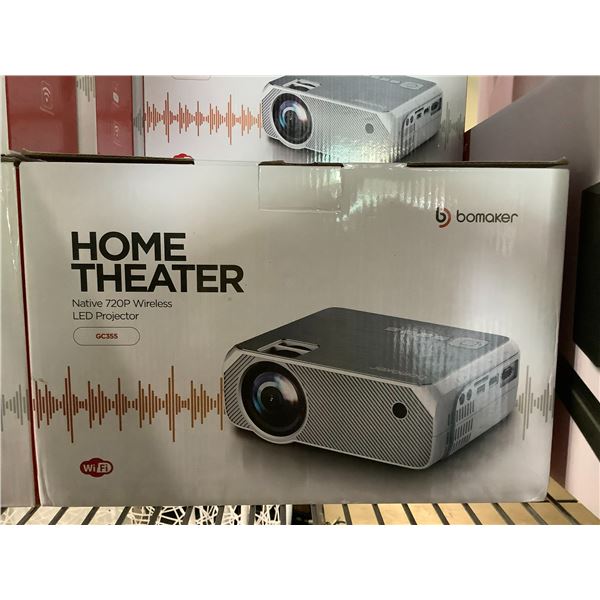 *NEW* BOMAKER HOME THEATER NATIVE 720P WIRELESS LED PROJECTOR