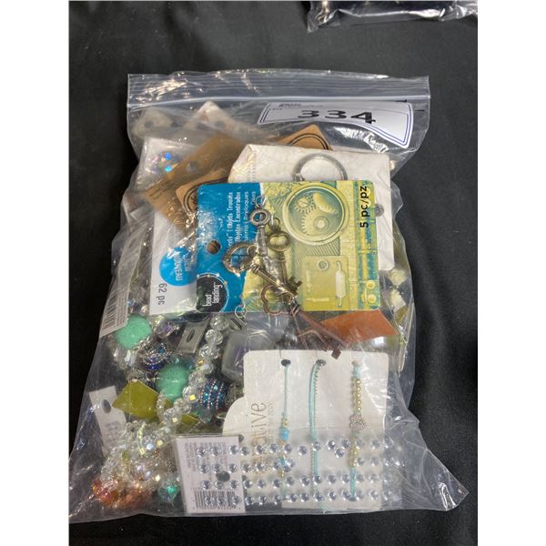 BAG OF ASSORTED DIY JEWELRY/CRAFTS