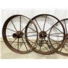 Image 2 : Set of 4 Metal Wagon Wheels