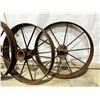 Image 3 : Set of 4 Metal Wagon Wheels