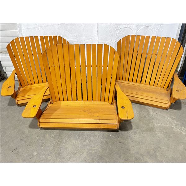 3 - Wooden Bench Swings