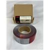 Image 2 : 2" 150' Roll Red/Silver Reflective Tape, Grote