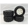 Image 1 : Set of 4 RC Car Tires on Rims 80-40-92