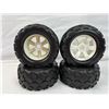 Image 2 : Set of 4 RC Car Tires on Rims 80-40-92