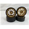 Image 2 : Set of 4 RC Car Tires on Rims, Type - D