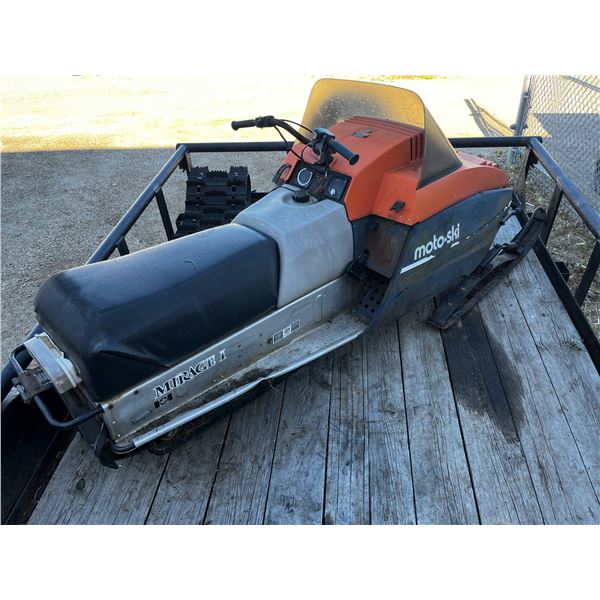 1970's Vintage Mirage 1 moto-ski snowmobile with track