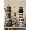 Image 1 : 3 DECORATIVE LIGHTHOUSES