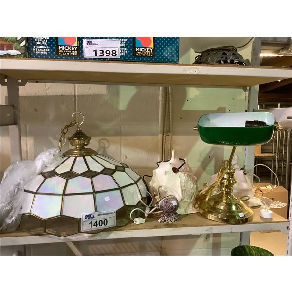 ASSORTED LAMPS AND LAMP SHADE