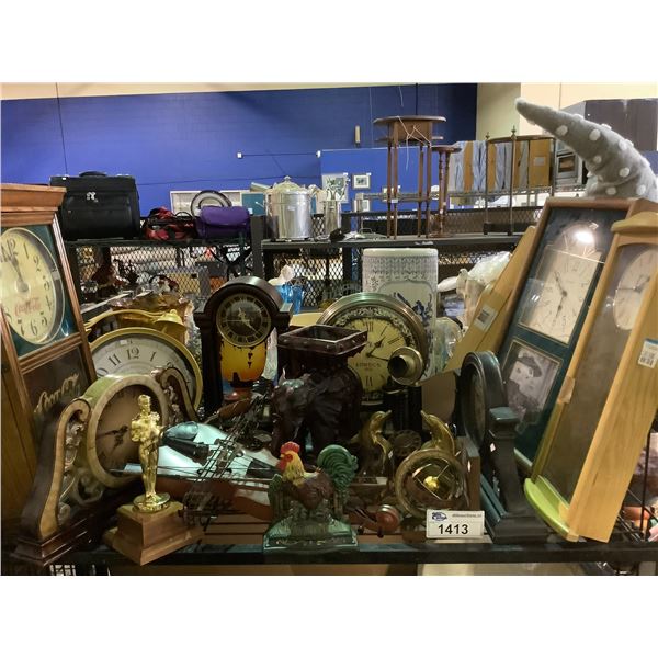 ASSORTED HOME DECOR AND WALL CLOCKS