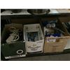 Image 1 : 3 BOXES OF ASSORTED ELECTRICAL RELATED ITEMS INCLUDING; POWER BARS, LIGHT BULBS AND MORE