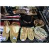 Image 2 : ASSORTED FIRST NATIONS WOODEN ART, WOVEN BASKETS, MOCCASINS, & MORE