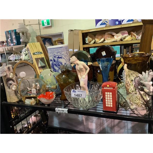 ASSORTED HOME DECOR & ART GLASS