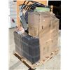 Image 2 : PALLET OF STORAGE LOCKER CONTENTS INCLUDING; FOLDING LAWN CHAIRS, LUGGAGE, CLOTHING & MORE