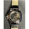 Image 2 : NEW MEN'S EDISON AUTOMATIC CLASSIC WRIST WATCH, BLACK LEATHER STRAP