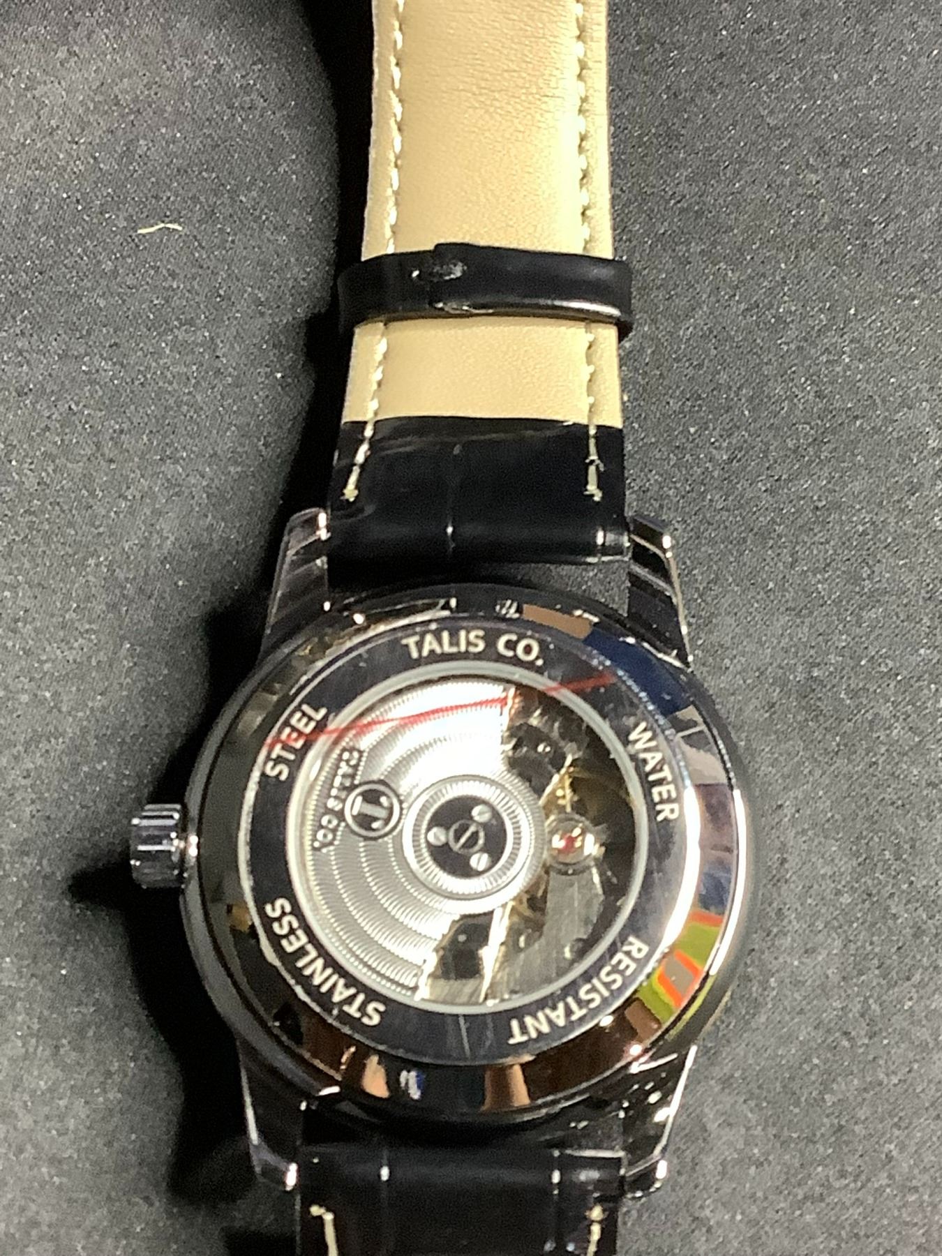 NEW MEN'S TALIS CO AUTOMATIC 8590 ASTRO WATCH, GLOBE/MOON DIAL LUMINOUS ...