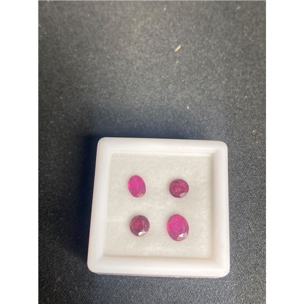 PIGEON BLOOD RED RUBY 1.95CT, VARIOUS SIZES, ROUND AND OVAL CUT, SI-VS, MADAGASCAR, G.F. TREATMENT